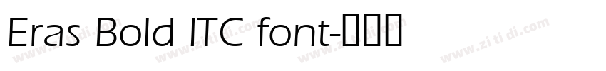 Eras Bold ITC font字体转换